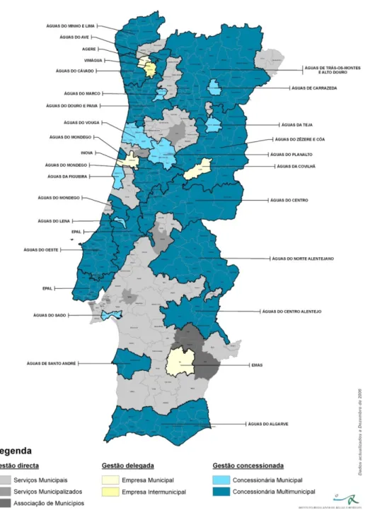 Figura 4 - Sistemas de abastecimento de água em alta em Portugal.  