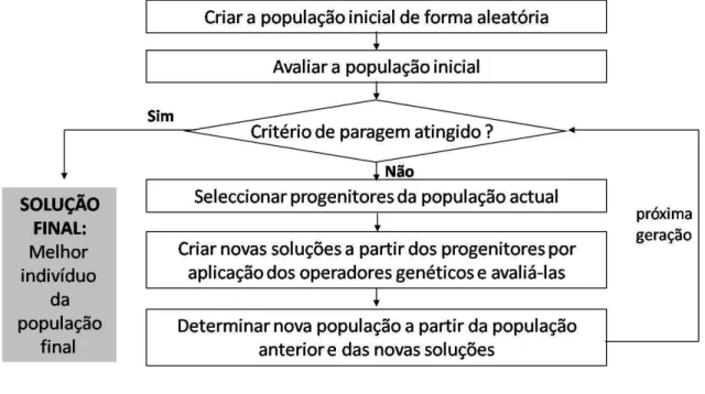 Figura 3: Estrutura geral de um Algoritmo Evolucionário 