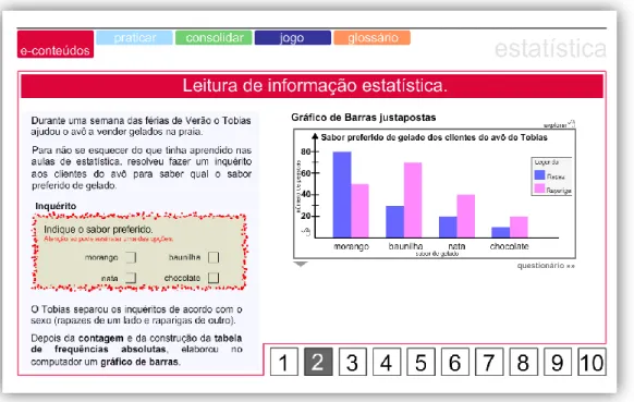 Figura 15. Imagem da página dois dos e-conteúdos apresentando o gráfico de barras justapostas 