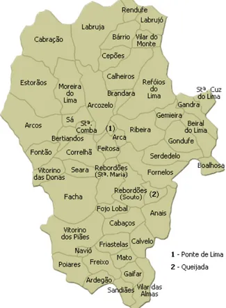 Figura 8 – Mapa do concelho de Ponte de Lima 
