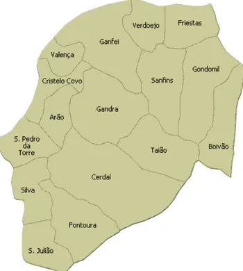 Figura 9 – Mapa do concelho de Valença 