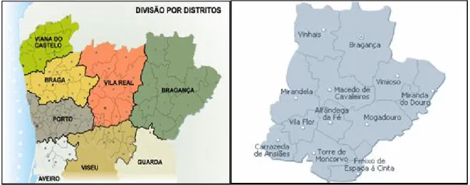 Figura 2.5 - O distrito de Bragança 