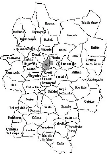 Figura 2.7 - As freguesias do concelho de Bragança 