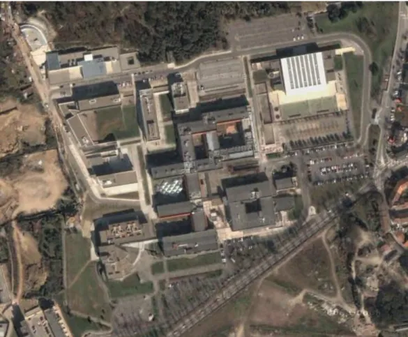 Figura 5 - Campus de Gualtar visto pelo Google Maps (usa a técnica da fotogrametria para  produção dos mapas de satélite)