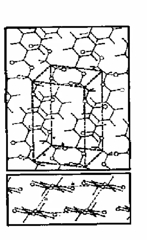 Figura 2: Estrutura do poli (etileno tereftalato) cristalino (Guillen, 1991). 