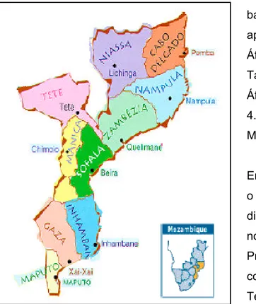 Figura 5: Extensão territorial de Moçambique