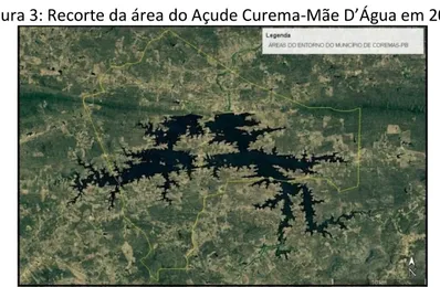 Figura 3: Recorte da área do Açude Curema-Mãe D’Água em 2008 