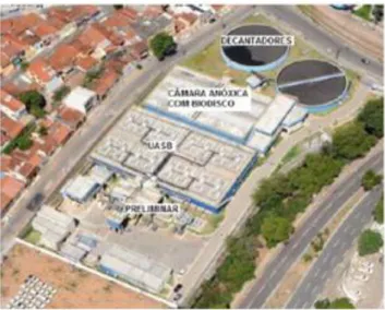 Figura 1: Estação de tratamento de Efluentes Dom Nivaldo Monte, ETE-Baldo. 