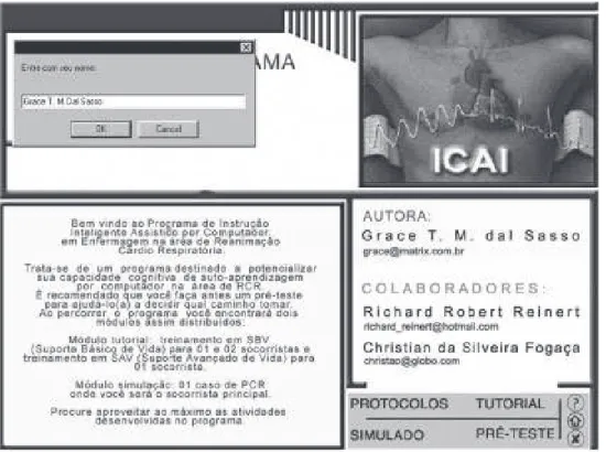 Figura 2 - Tela entrada com demonstração das opções do programa.