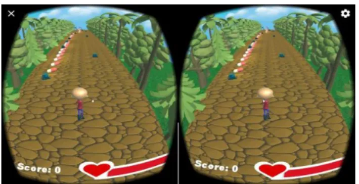 Figure 2. Google Cardboard execution (left and right eyes) 