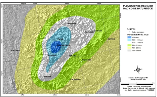 Figura 9: Pluviosidade Média do maciço de Baturité/CE.