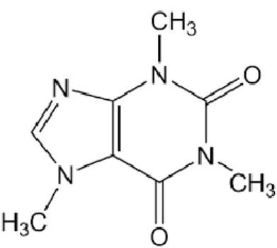 Figura 1. Estrutura química da molécula de cafeína 