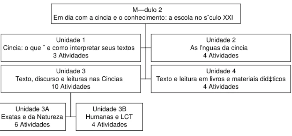 Figura 3: Estrutura organizacional do Módulo 2 do curso