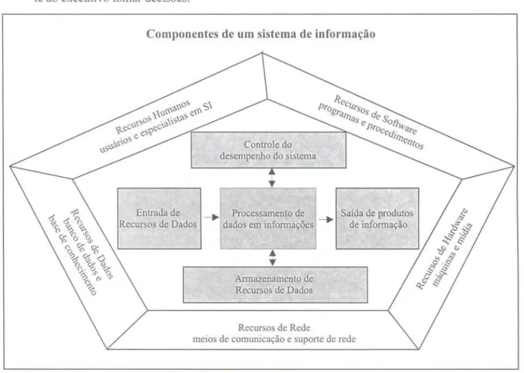 Figura 6. Os componentes do sistema de informação. Adaptado de O'Brien (2000).