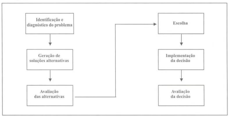 Figura 3. Os estágios da tomada de decisão.