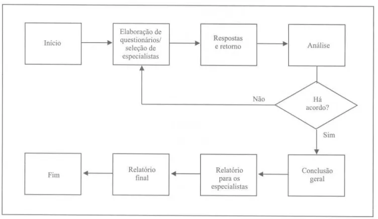 Figura 4. Diagrama do processo de execução da técnica Delphi.