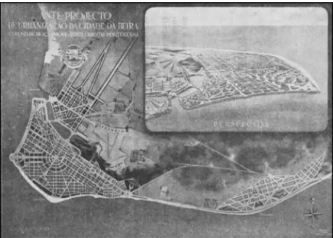 Figura 7 - Anteprojecto de Urbanização da Cidade da Beira, Arquitectos  Ribeiro Alegre e José Porto (1943)  