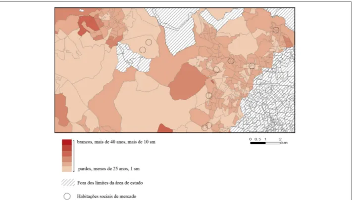 Figura 6 - As habitações de baixa renda e seus impactos em Ribeirão das Neves  Fonte: Censo demográfico de 2010 (IBGE, 2010).