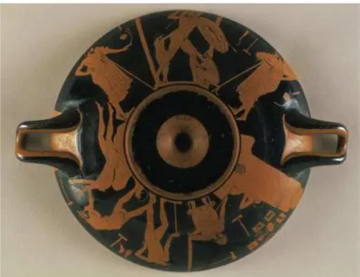 Figura 5: Taça grega de pintura vermelha do pintor da fundição de minério, Staatliche  Museen zu Berlin, inv.F 2294