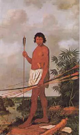 Figura 2:  Albert Eckhout. Homem  Tupi. 272 x 163 cm, óleo sobre tela,  Ethnographic Collection