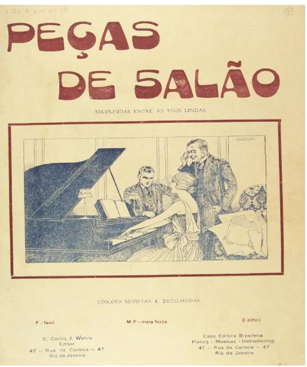 Figura 3: Capa da partitura de A vida é um sonho, de José Francisco de Freitas e de  Lúlú