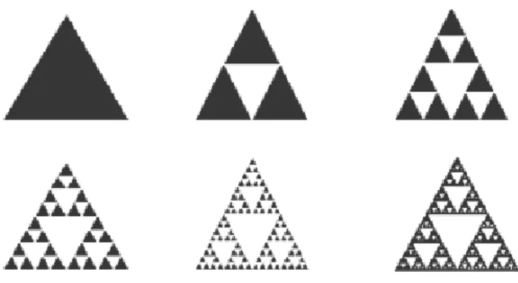 Figura 1 – Triângulo de Sierpinki  Fonte: Carvalho, 2005 