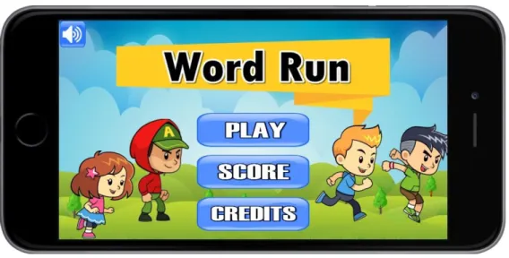 Figura 1. Menu principal do jogo Word Run.  