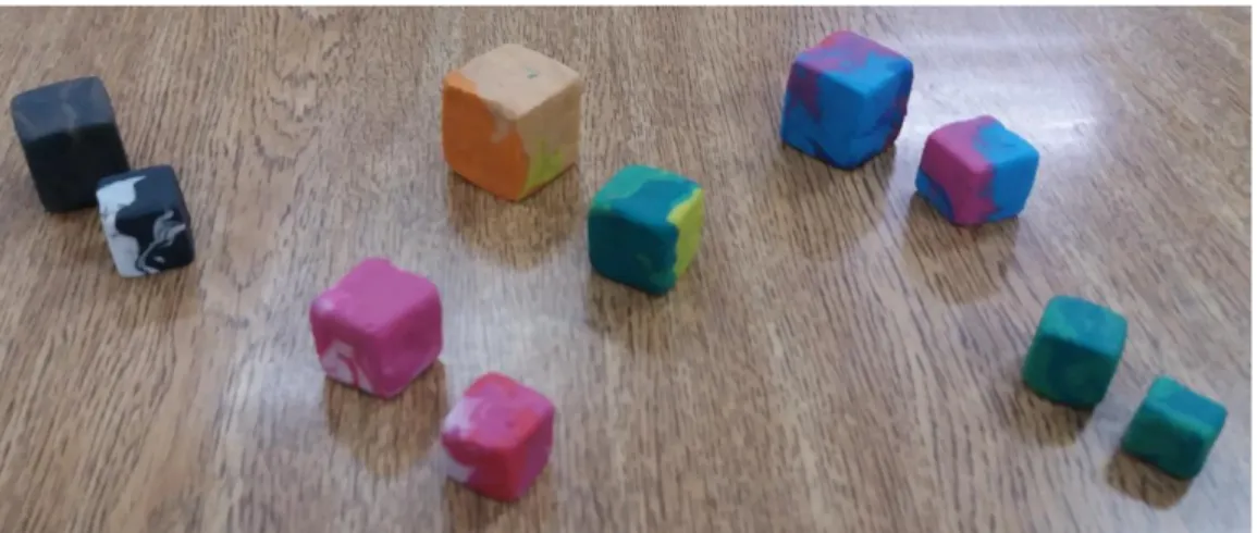 Figura 5 – Cubos construídos pelos acadêmicos participantes  Fonte: os autores 