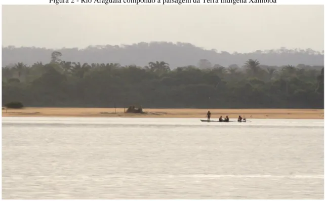 Figura 2 - Rio Araguaia compondo a paisagem da Terra Indígena Xambioá 