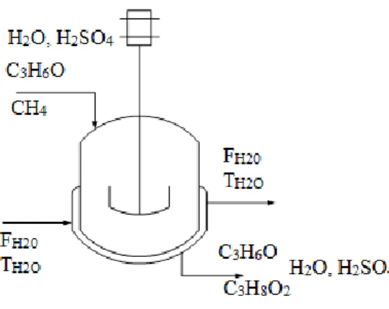 Figura 1- Reator CSTR para Produção de Propileno Glicol. 