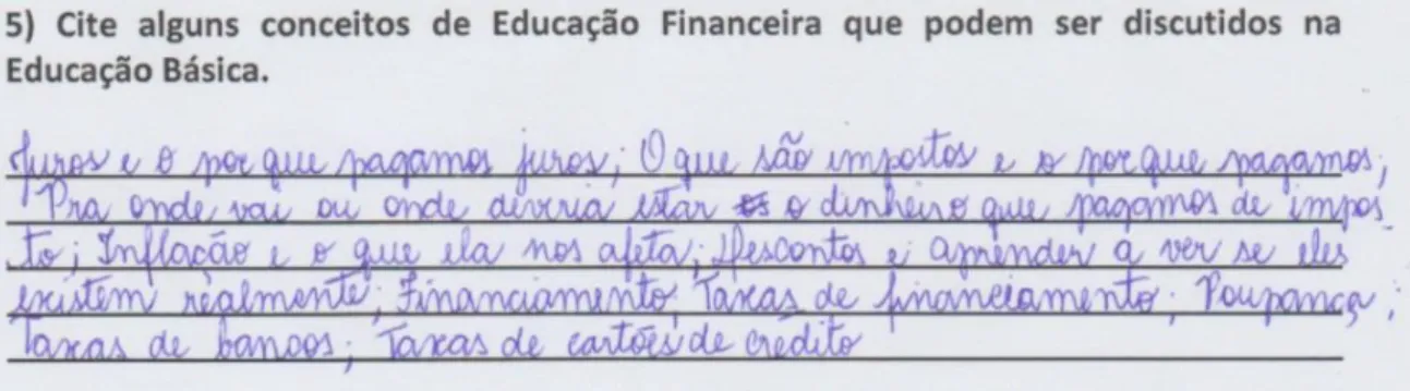 Figura 5: Respostas à questão 5  Fonte: Dados da pesquisa. 