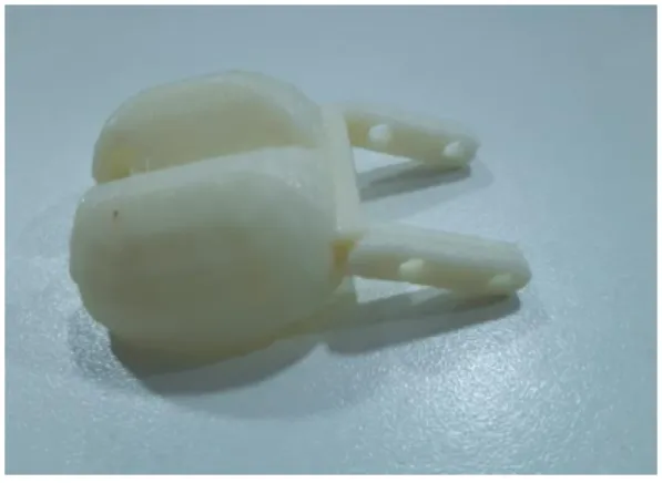 Figura 3: Pá fabricada na impressora 3D. 