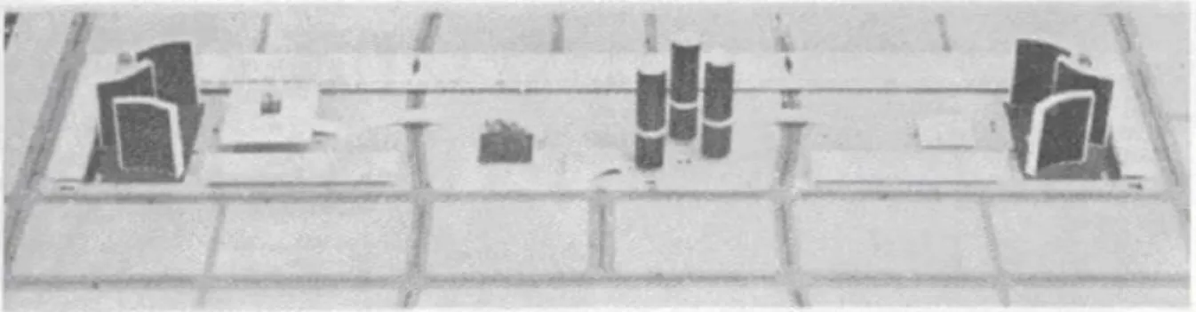 Fig. 2 – Projeto Ágora de Oscar Niemeyer para área central de Maringá   Fonte: Revista Tradição (1991) 