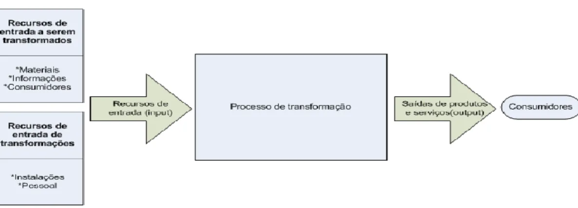 Figura 1 – Processo input – transformação - output 