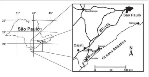 Figura 1 - Mapa de localização da Mina de Cajati.