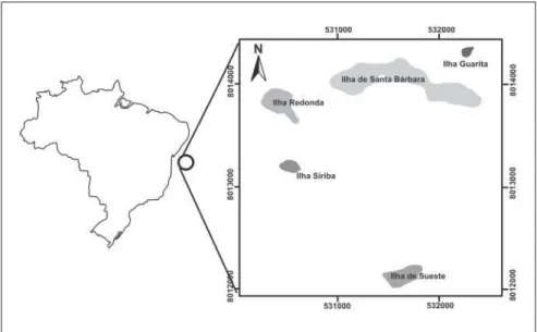 Figura 1 - Localização do arquipélago de Abrolhos.