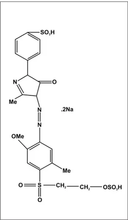 Figura 1  - Estrutura química do corante amarelo remazol (Macedo et alii, 2006).