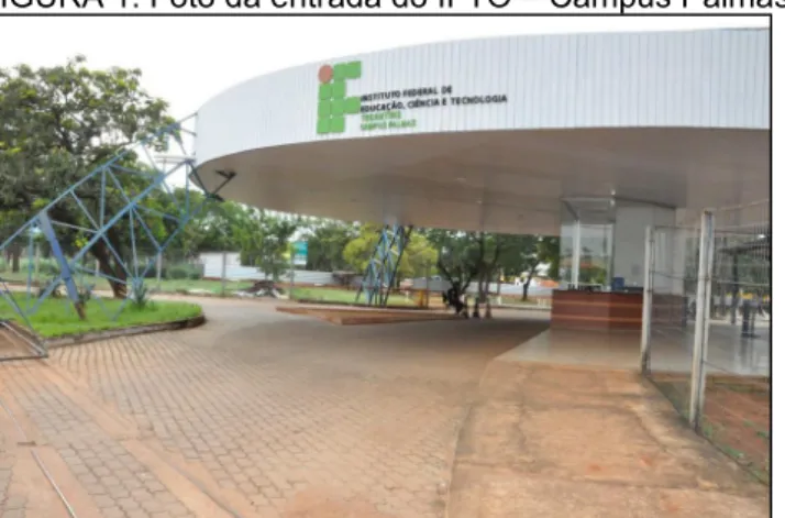 FIGURA 1: Foto da entrada do IFTO – Campus Palmas
