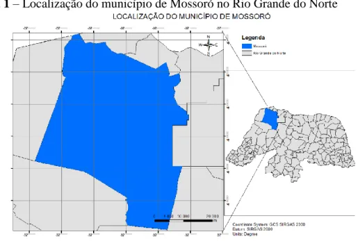 Figura 1 – Localização do município de Mossoró no Rio Grande do Norte 
