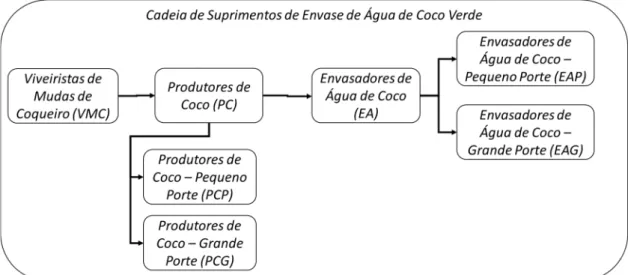 Figura 9 – Cadeias de Suprimentos de Água de Coco Verde – Elos. 