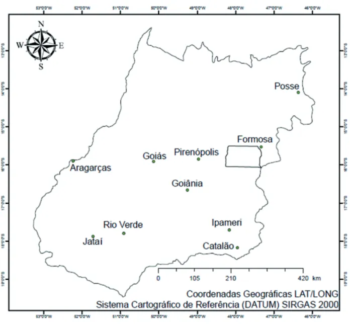 Figure 1 – Location of the automated meteorological stations from the National Institute of Meteorology