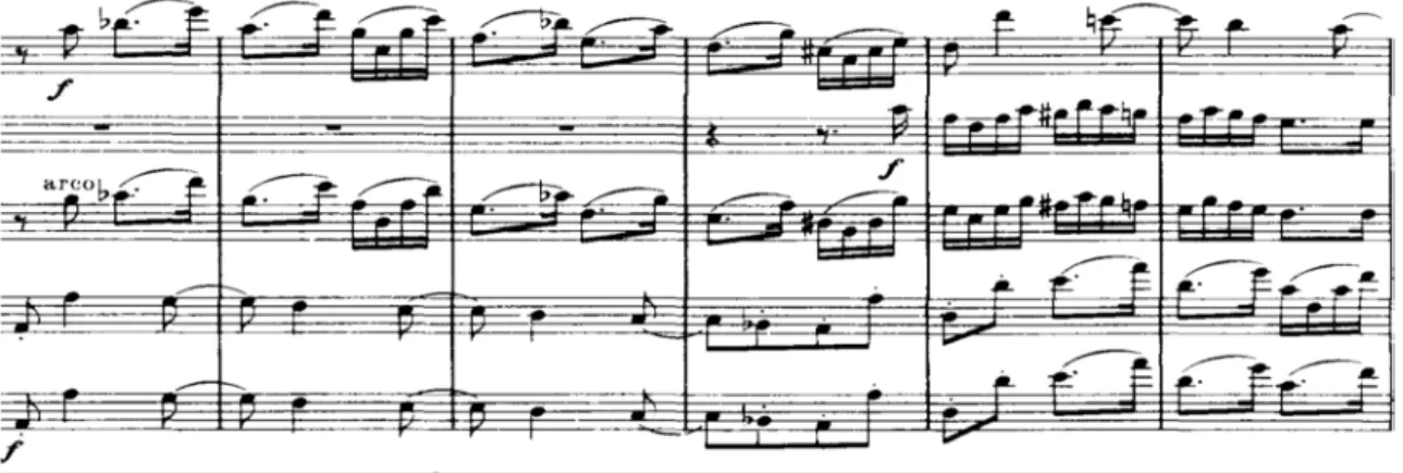 Figura 10 – cc. 125 a 132 – exemplo das técnicas de contraponto de Brahms à maneira de Bach 