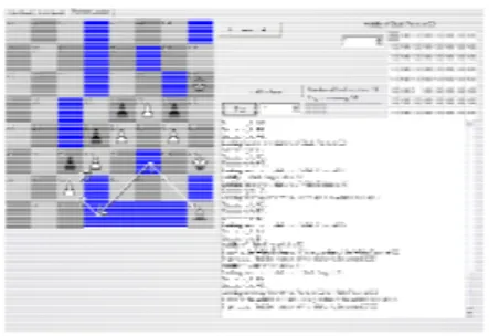 Figure 6:  The project at an early stage of processing a position, even before  many squares have been ‘saccaded to’