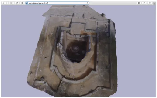 Fig. 5. 3D model of the temple in a browser