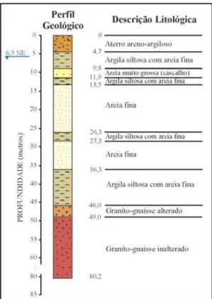 Figure 2  Lithologic profile from borehole (PORSANI, 2001).