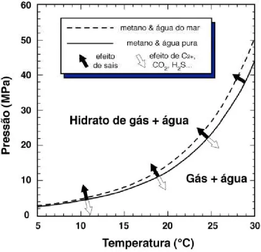 Tabela 1 - Propriedades físicas dos hidratos de gás e do gelo comum.
