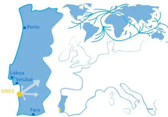 Figura 3.2: Localização do Porto de Sines  
