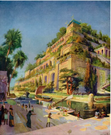 Figura 10 - Ilustração da possível aparência dos jardins da Babilónia por Corbis (Fonte: 