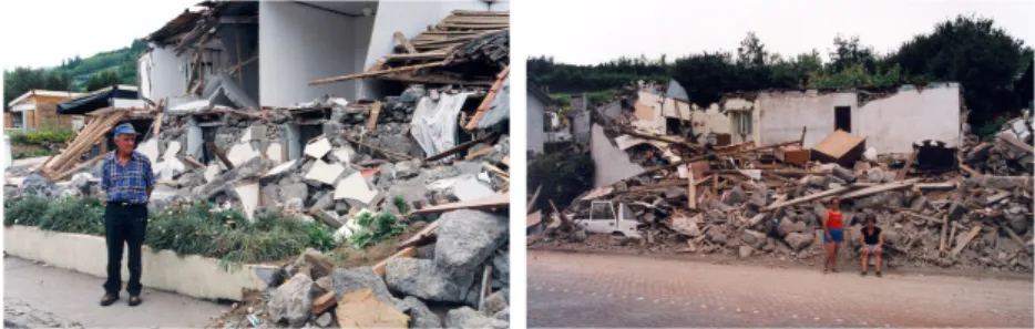 Fig. 1 – Destruição severa registada na ilha do Faial após o terramoto que atingiu   o arquipélago dos Açores no dia 9 de julho de 1998