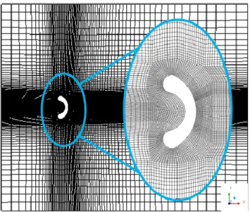 Figure 3. Numerical mesh for the third case. 